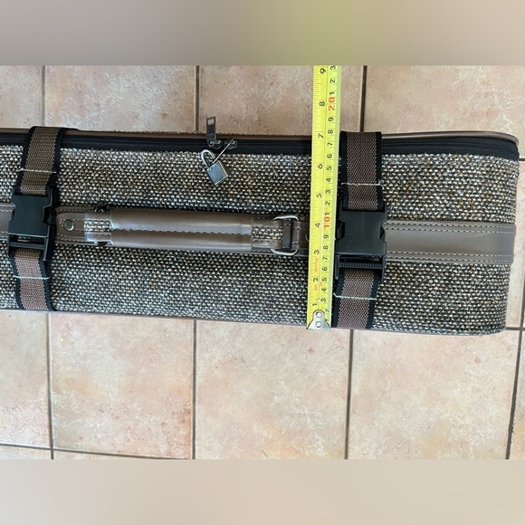 American Tourist Tweed Suitcase with Wheels Vintage Clean Luggage Travel - Picture 6 of 11